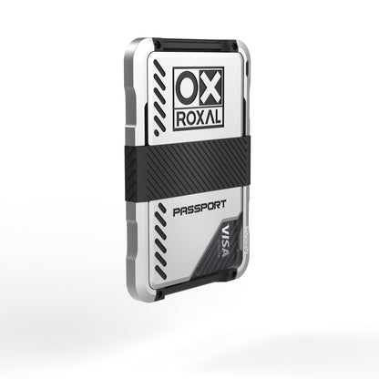 Roxal Passport Magnetic Wallet - Silver