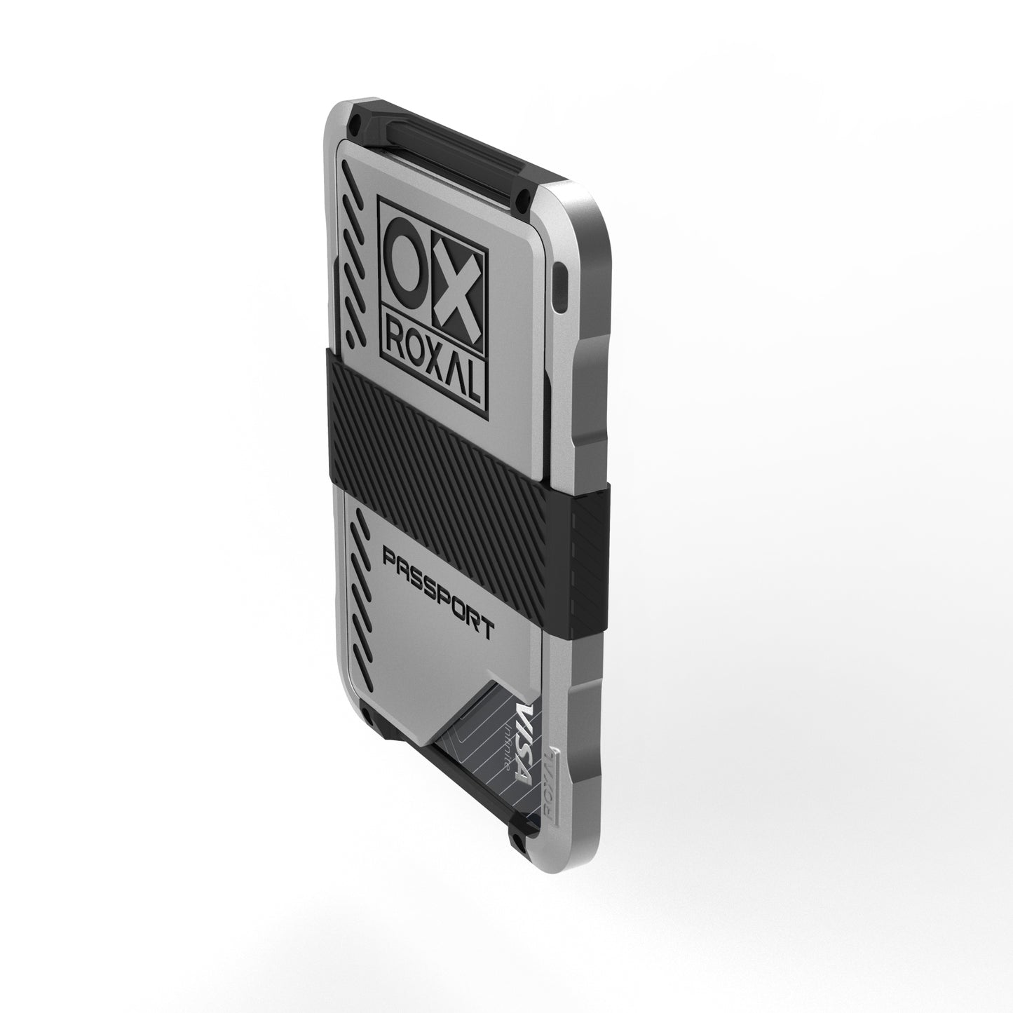 Roxal Passport Magnetic Wallet - Silver