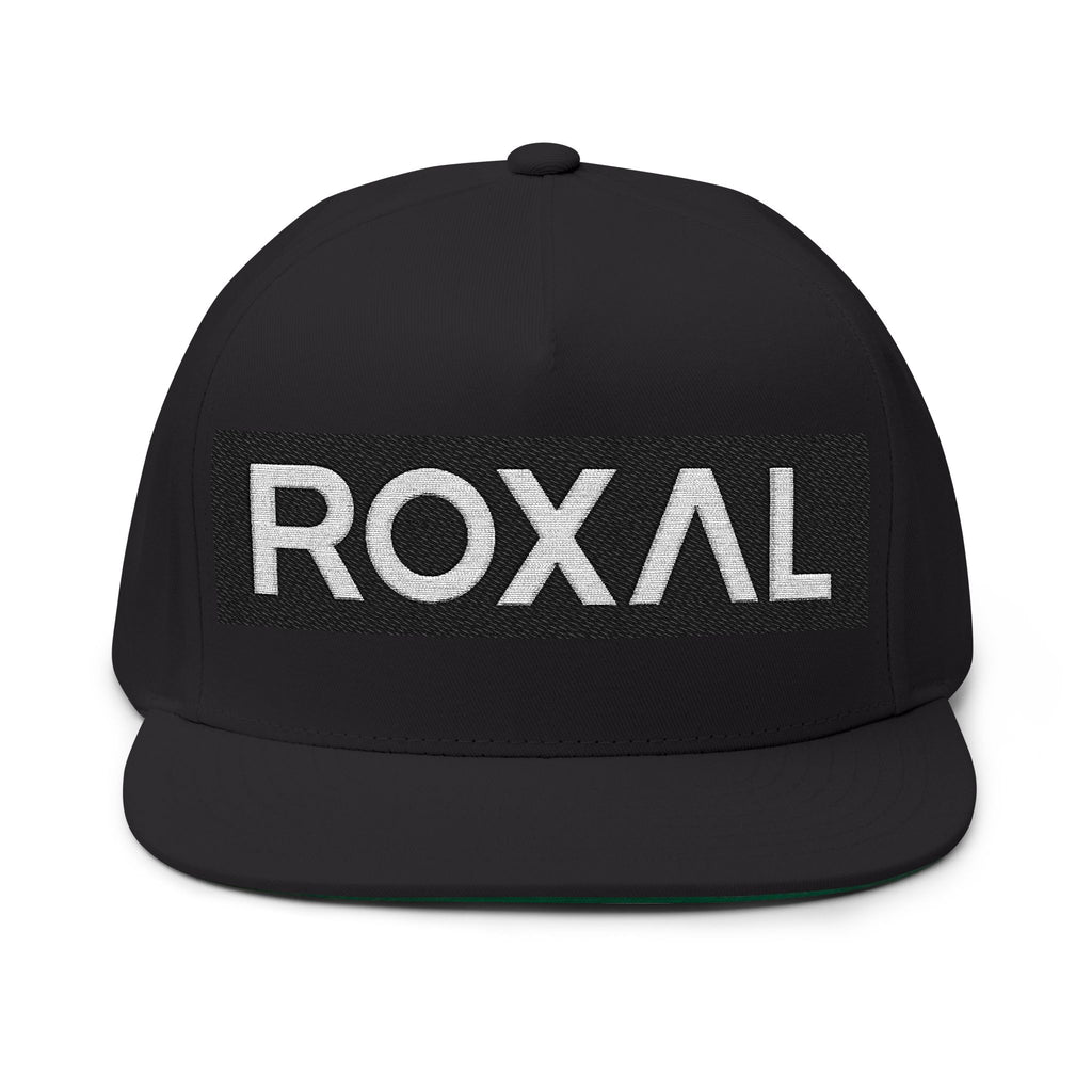 Flat Bill Cap — ROXAL Embroidered Snapback Hat