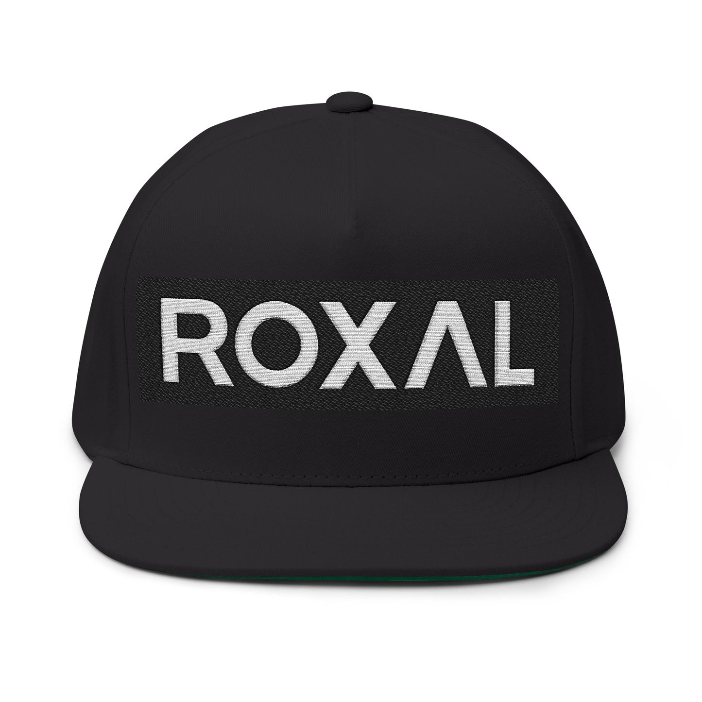Flat Bill Cap — ROXAL Embroidered Snapback Hat