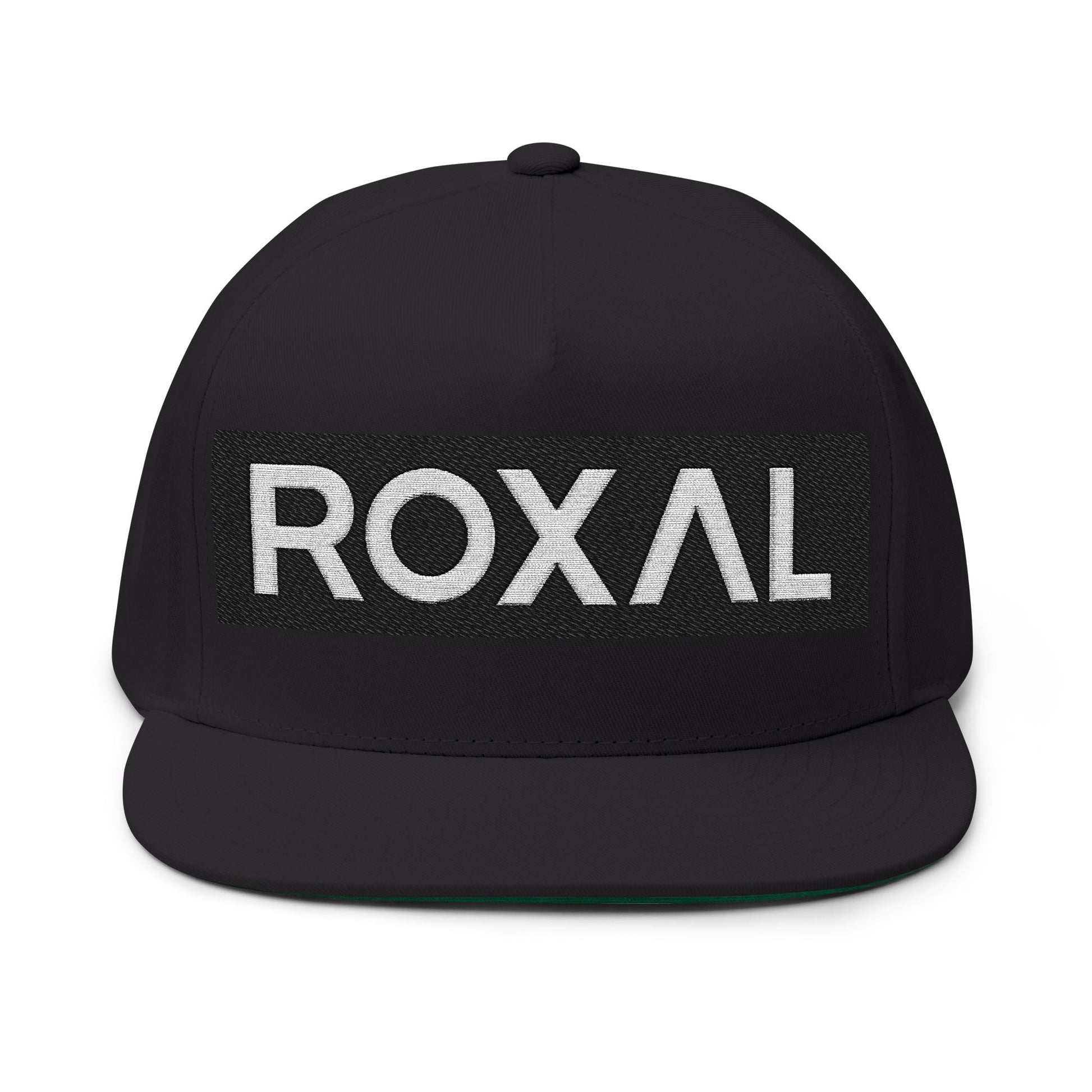 Flat Bill Cap — ROXAL Embroidered Snapback Hat