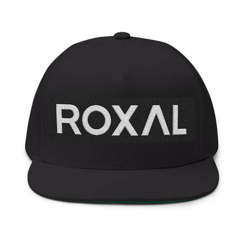 Flat Bill Cap — ROXAL Embroidered Snapback Hat