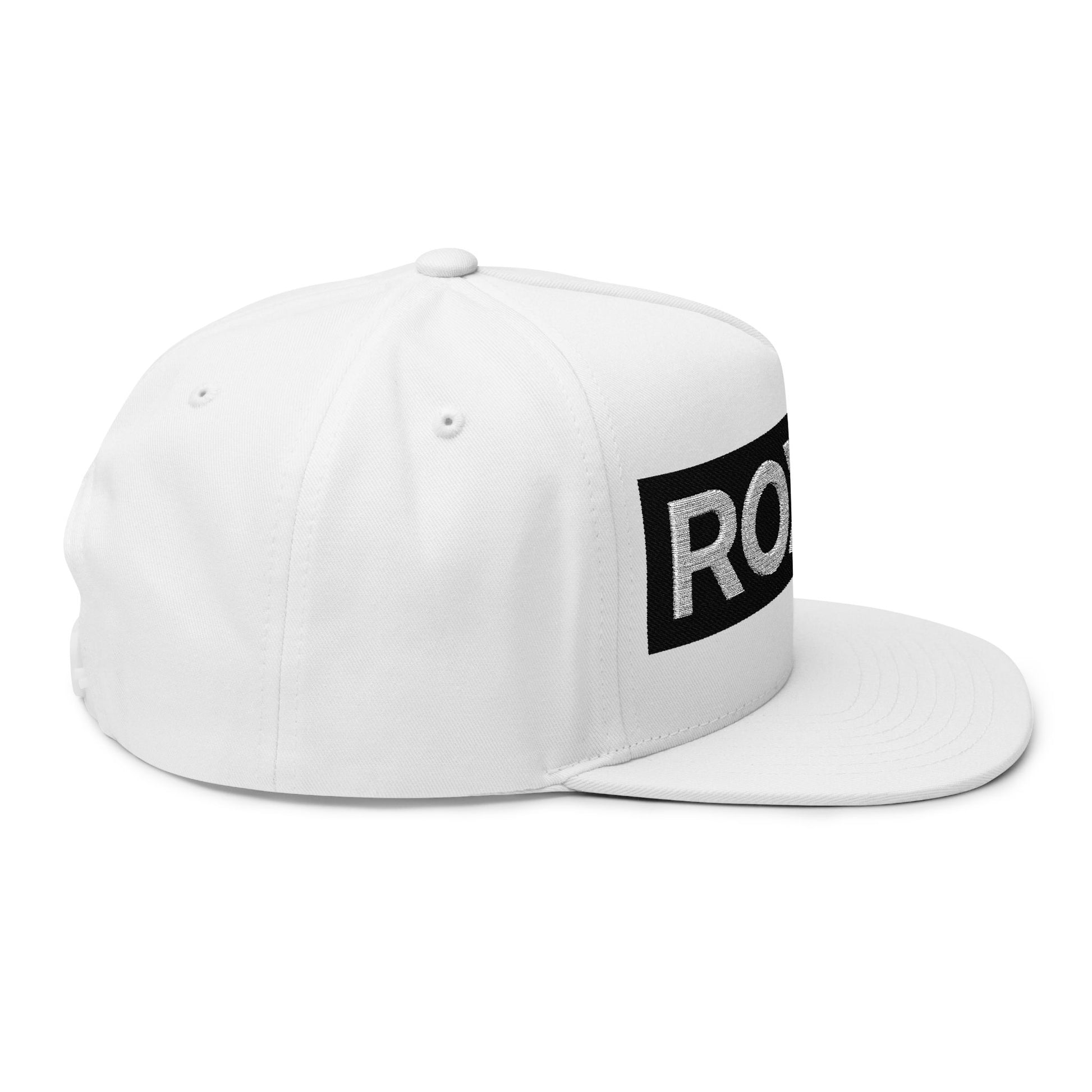 Flat Bill Cap — ROXAL Embroidered Snapback Hat
