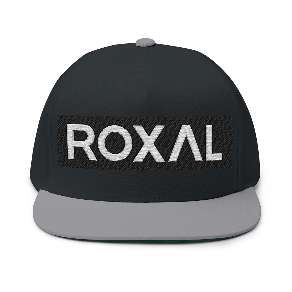 Flat Bill Cap — ROXAL Embroidered Snapback Hat