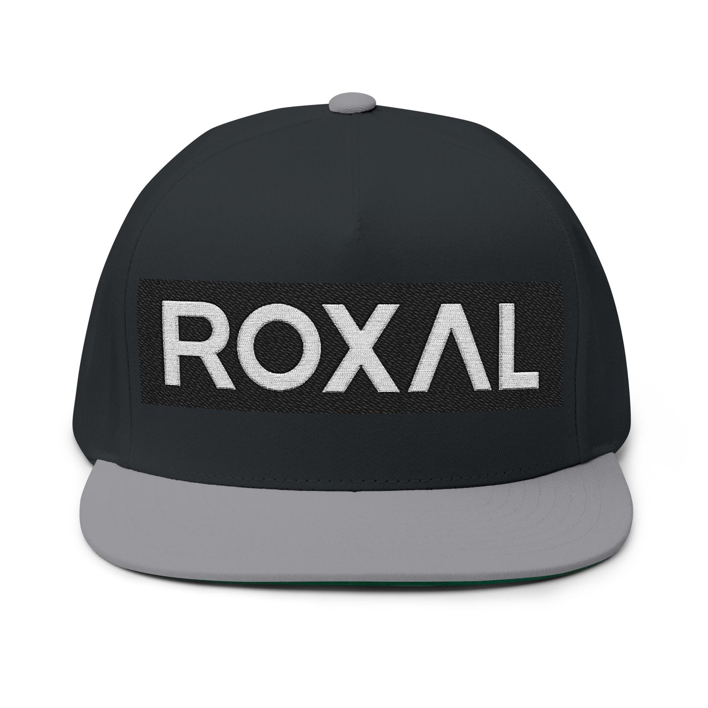 Flat Bill Cap — ROXAL Embroidered Snapback Hat