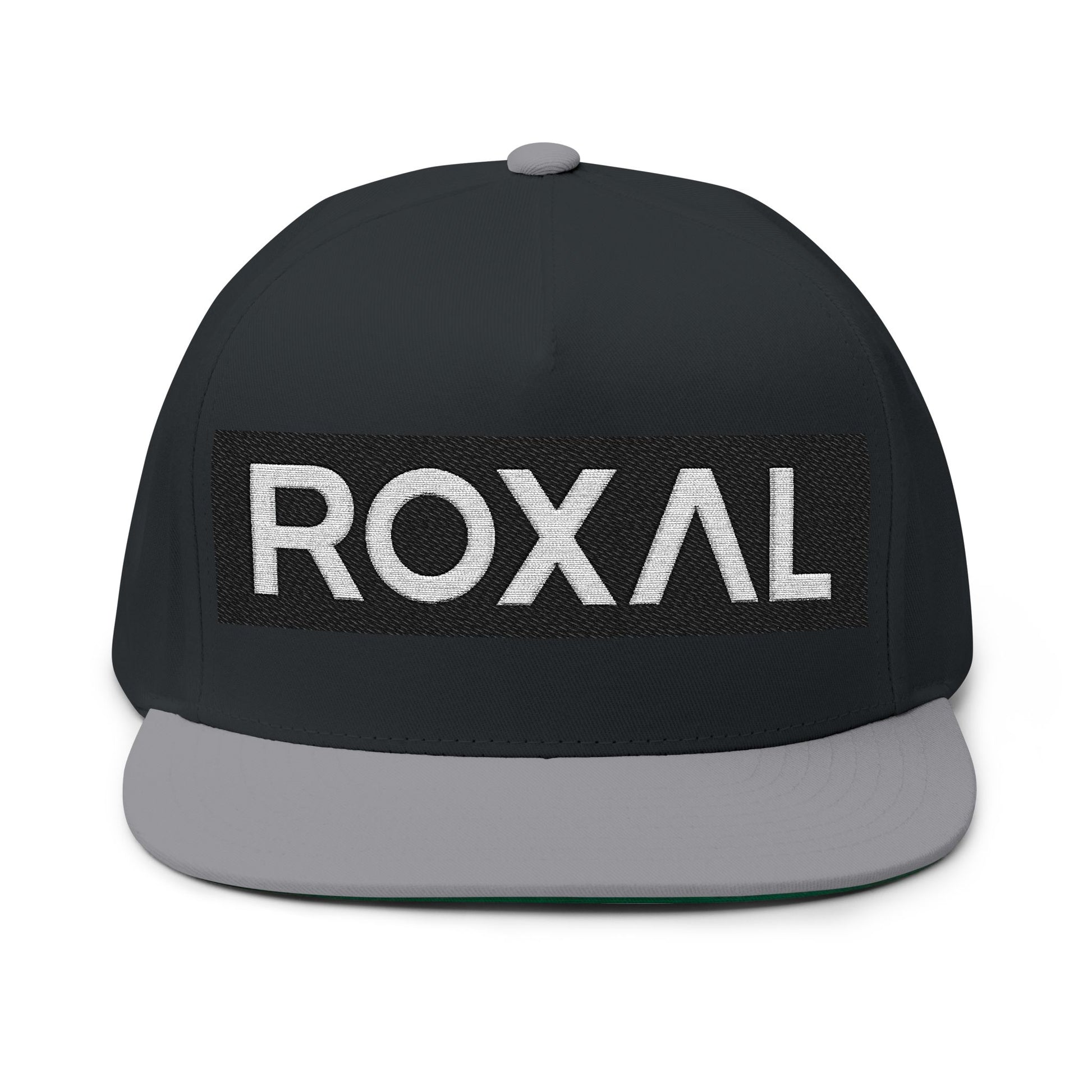 Flat Bill Cap — ROXAL Embroidered Snapback Hat