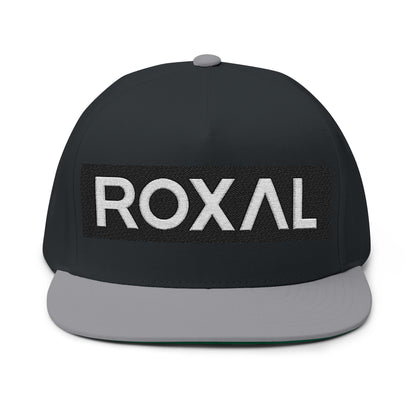 Flat Bill Cap — ROXAL Embroidered Snapback Hat