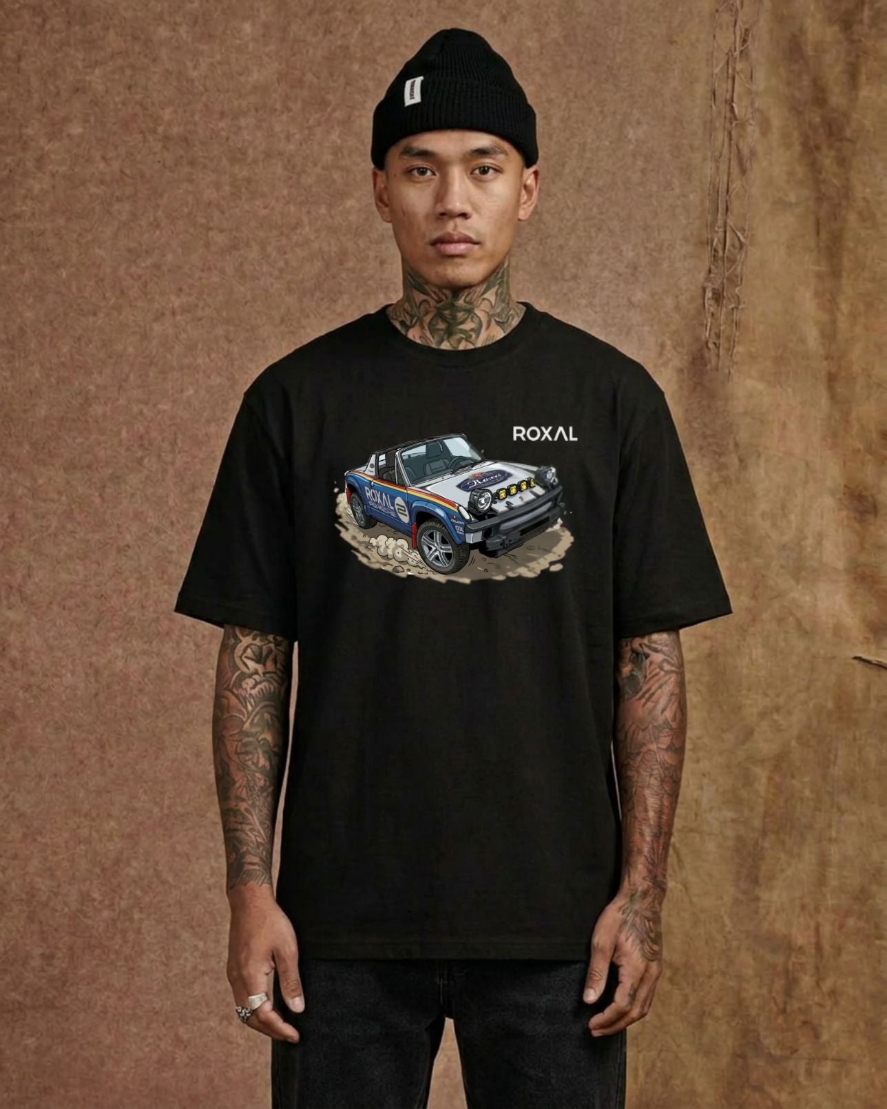 Scraptor Rally Tee — 'ROXAL' Off-Road Racing Graphic T-Shirt