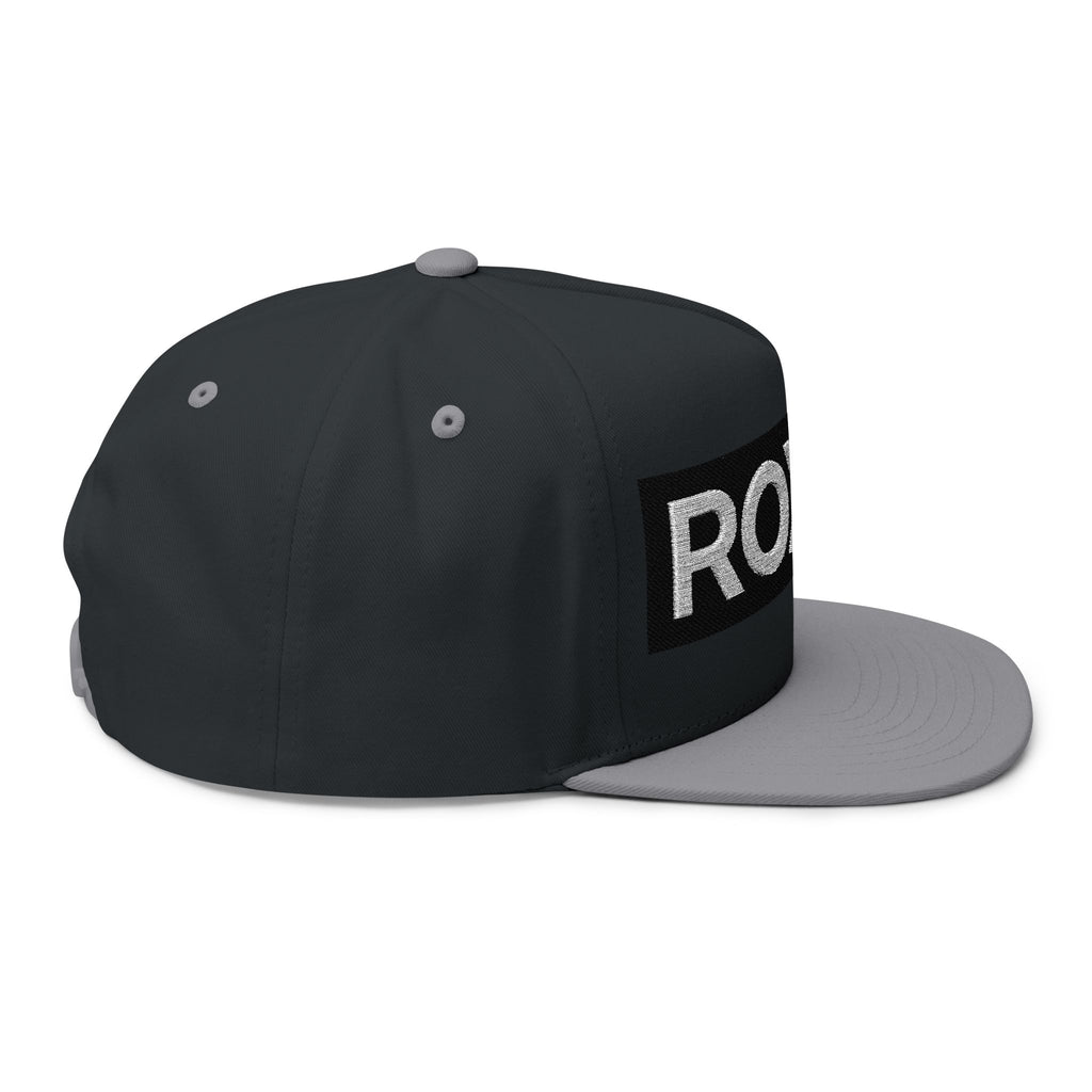 Flat Bill Cap — ROXAL Embroidered Snapback Hat