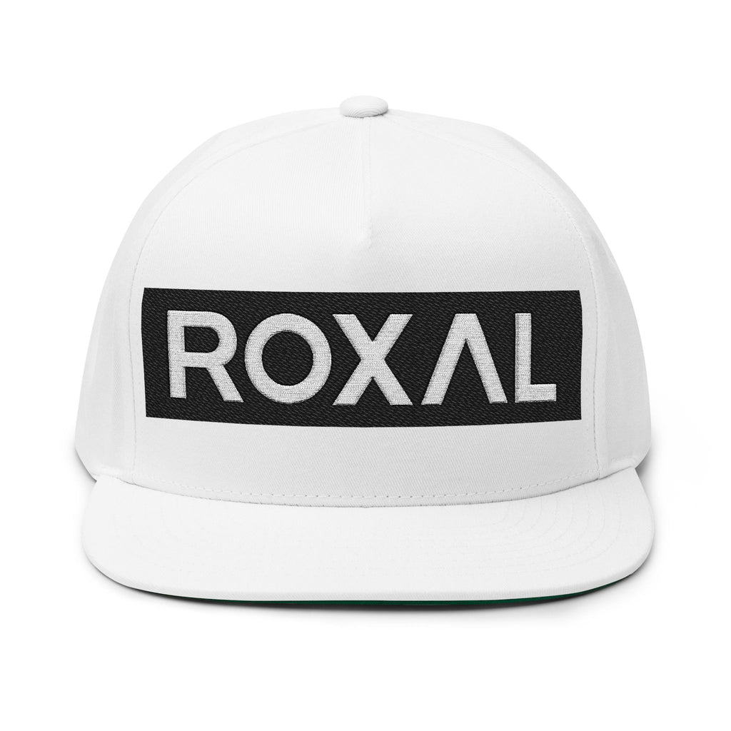 Flat Bill Cap — ROXAL Embroidered Snapback Hat