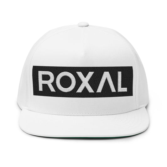 Flat Bill Cap — ROXAL Embroidered Snapback Hat