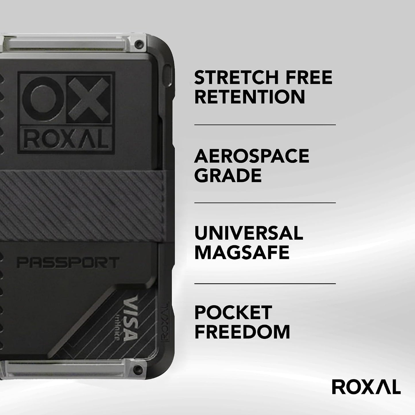 Roxal Passport Magnetic Wallet - Black