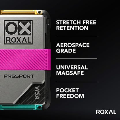 Roxal Passport Magnetic Wallet Magenta