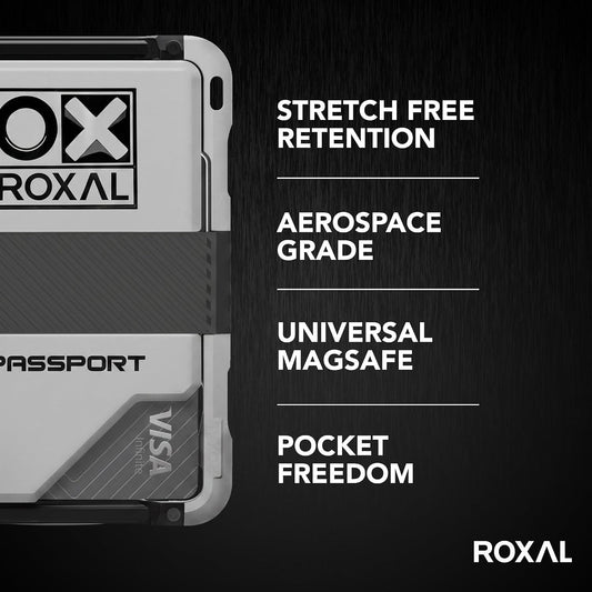 Roxal Passport Magnetic Wallet - Silver