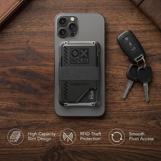 Roxal Passport Magnetic Wallet - Black