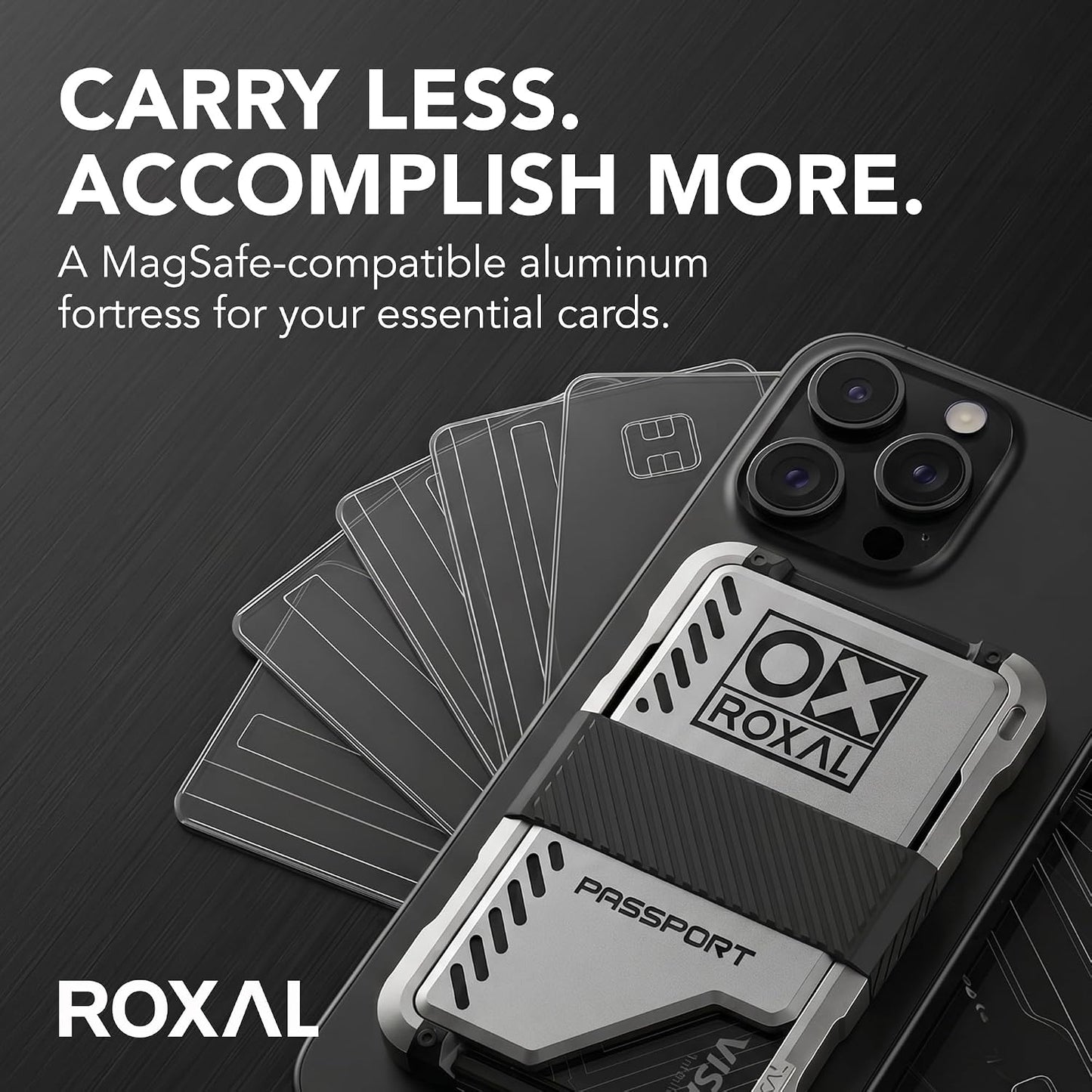 Roxal Passport Magnetic Wallet - Silver