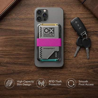 Roxal Passport Magnetic Wallet Magenta