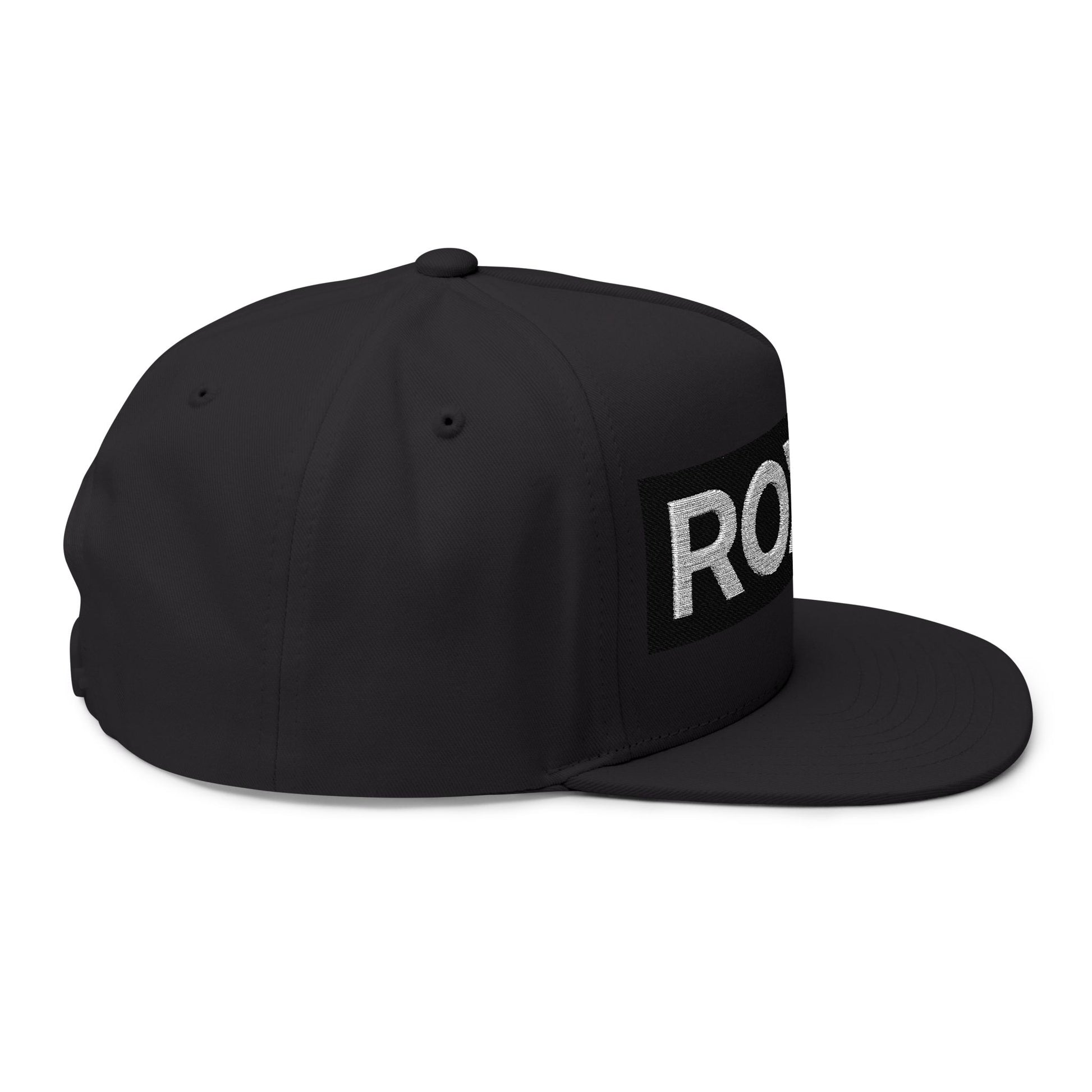 Flat Bill Cap — ROXAL Embroidered Snapback Hat