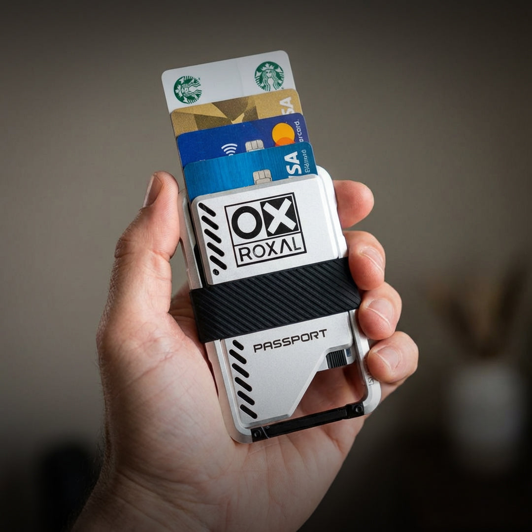 Roxal Passport Magnetic Wallet - Silver