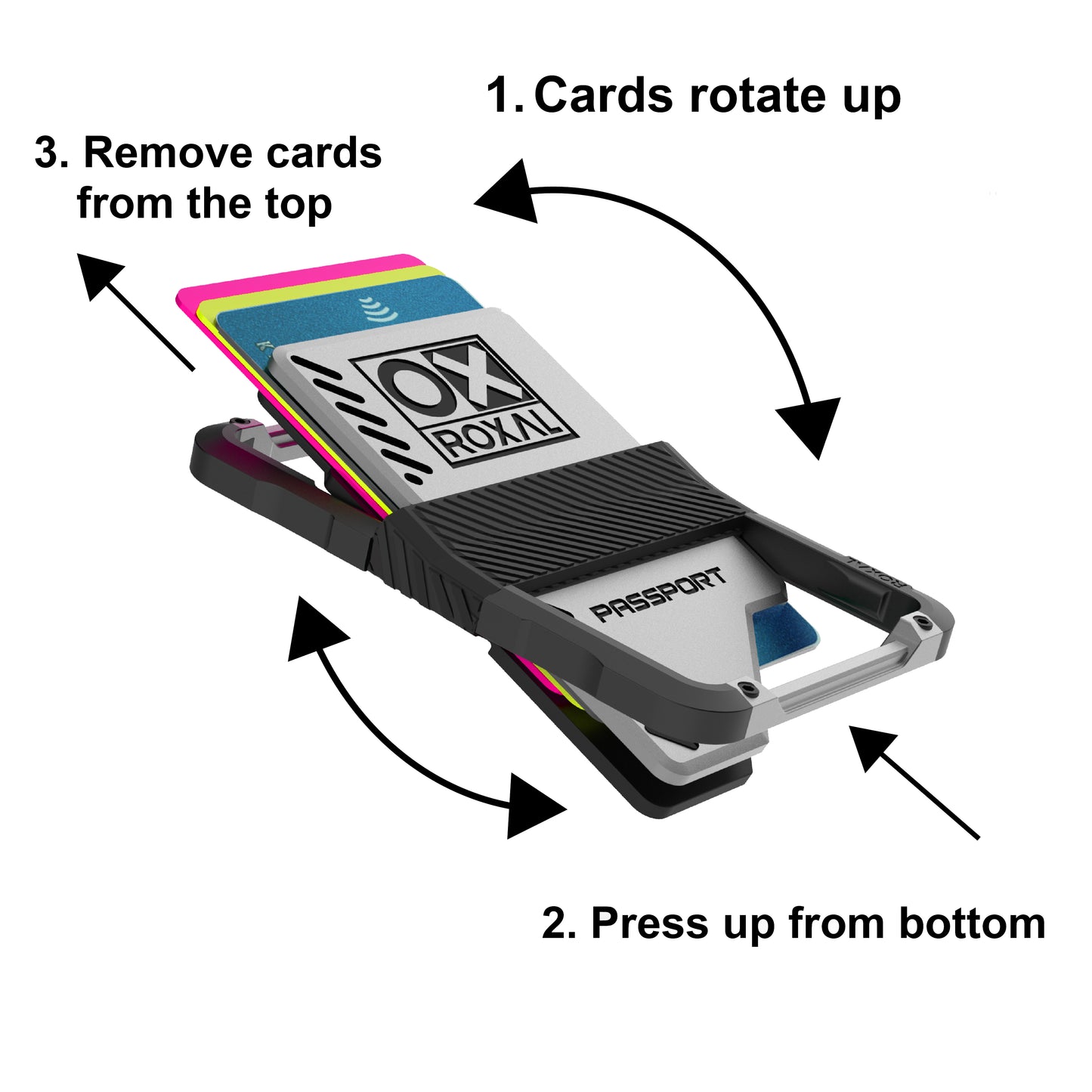Roxal Passport Magnetic Wallet - Black