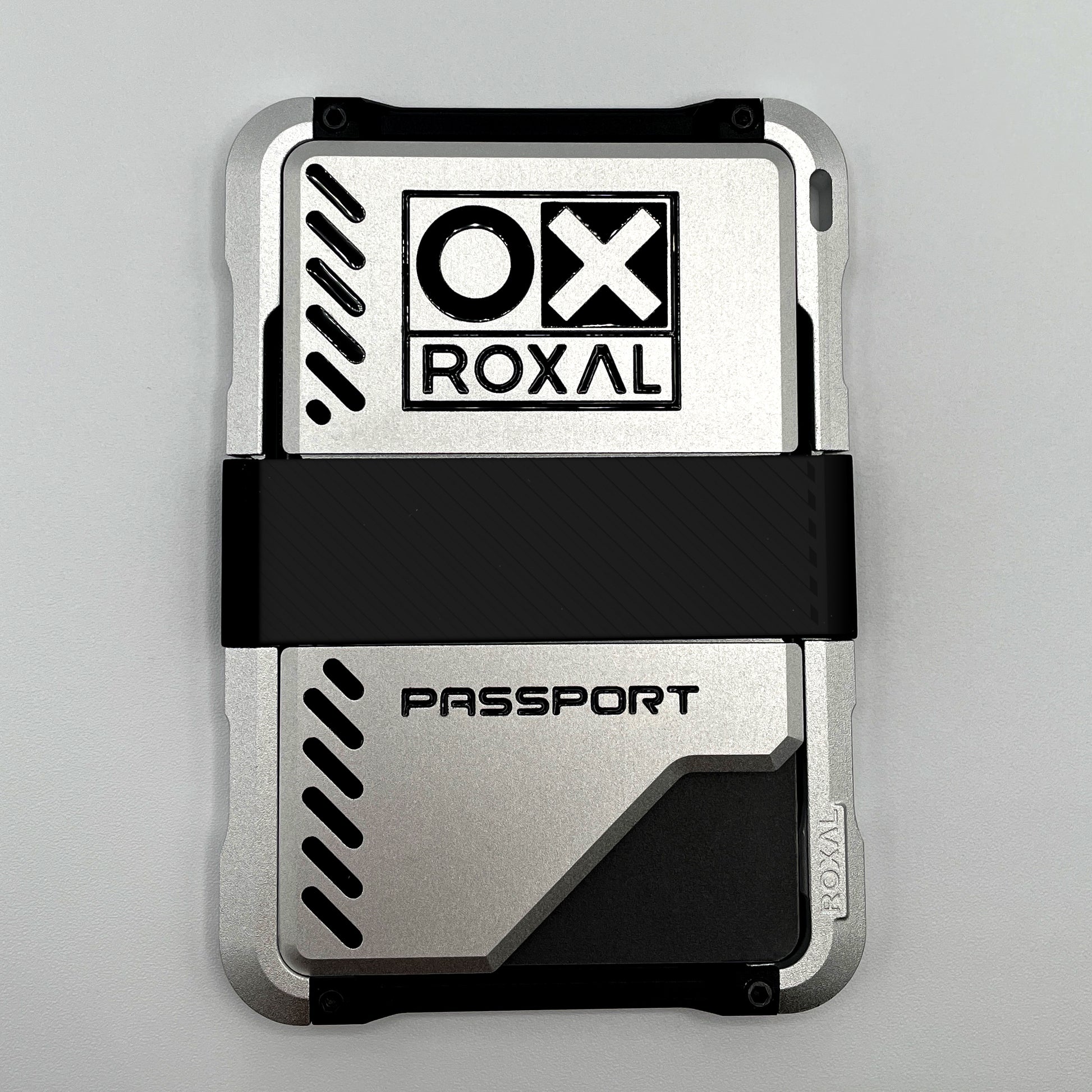 Roxal Passport Magnetic Wallet - Silver
