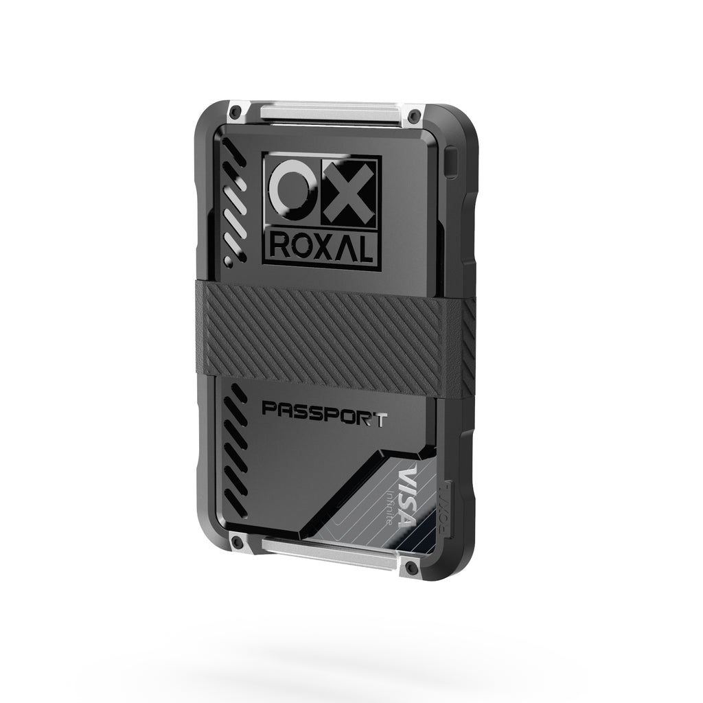 Roxal Passport Magnetic Wallet - Black